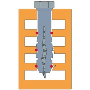 Esquema de un taco de expansión para anclaje